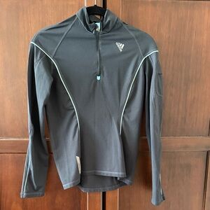 adidas Long Sleeve Half-Zip Top with Mint Trim